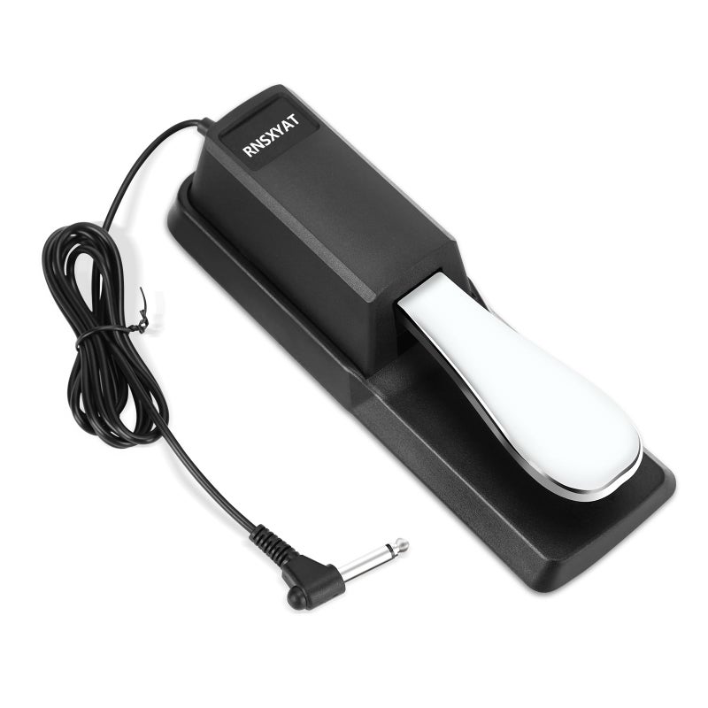 RNSXYAT Sustain Pedal  Sustain Pedal for Keyboard Universal  Premium Piano Pedal for Keyboard with Polarity Switch for MIDI Keyboards  Digital Pianos  Yamaha  Casio and More  1/4'' Input Plug by RNSXYAT - Image 1